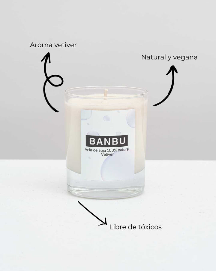 Vela de Soja Natural Aroma Vetiver