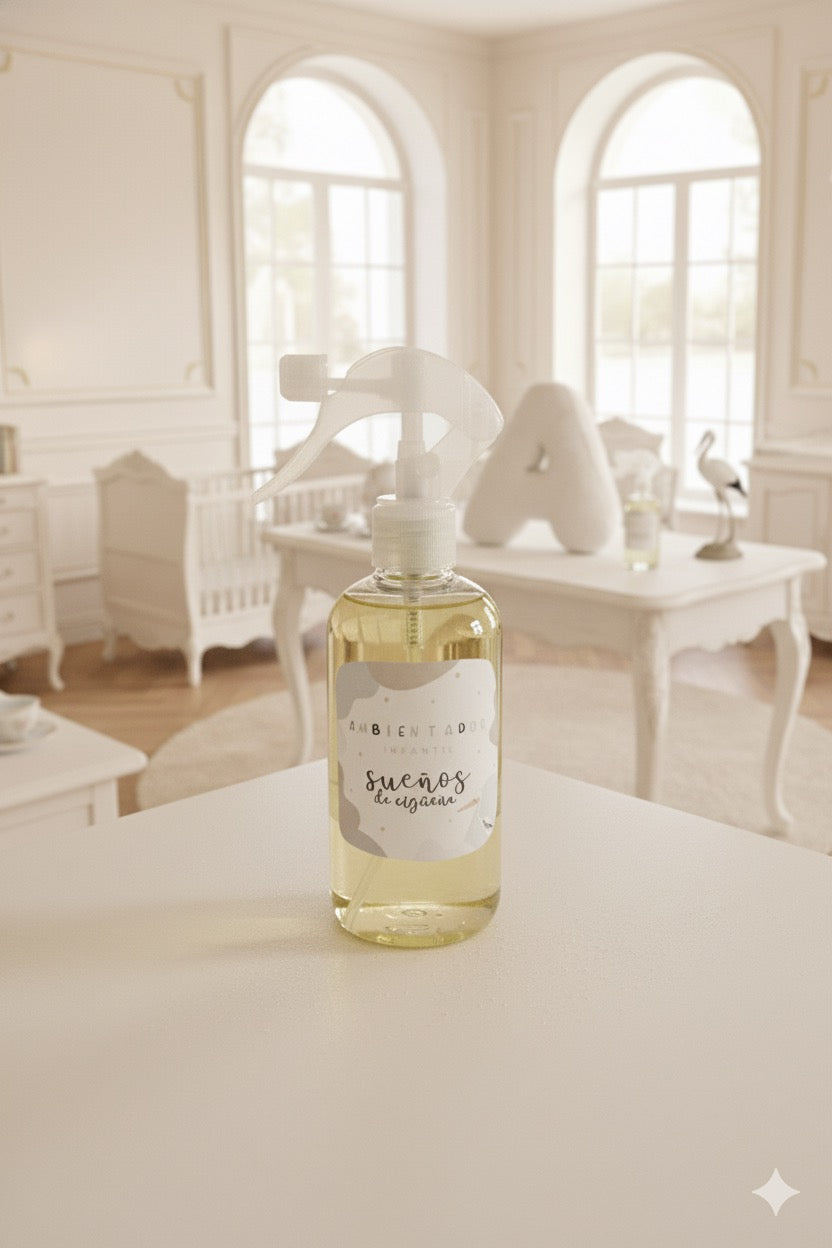 Fragancia Ambientador Infantil Suave 250ML Sueños de Cigueña con Aroma de Bebé