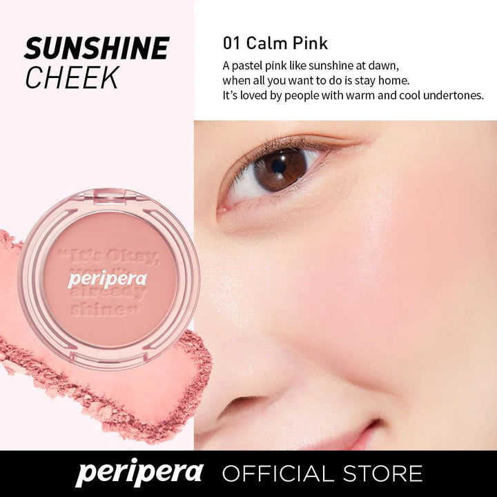 Peripera Pure Blushed Sunshine Cheek 01 Calm Pink