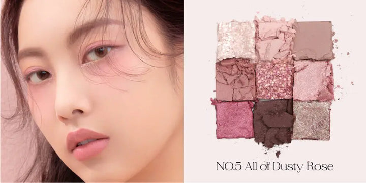 Unleashia - Glitterpedia Eye Palette - 5 all of Dusty Rose