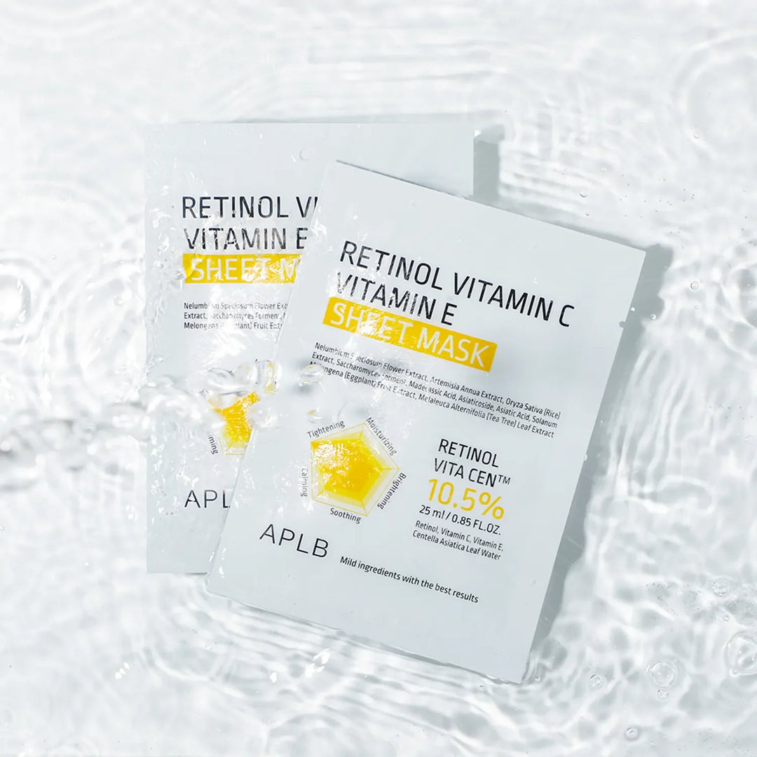 APLB - Retinol Vitamin C Vitamin E Sheet Mask - 1szt/25ml, Retinol Vitamin C Vitamin E