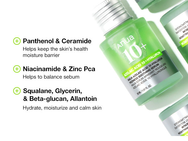 Anua - Azelaic Acid 10 Hyaluron Redness Soothing Serum - Serum with Azelaic Acid and Hyaluronic Acid - 30ml
