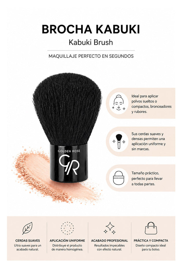 Brocha Kabuki – Compacta y Profesional - Baby Kabuki Brush