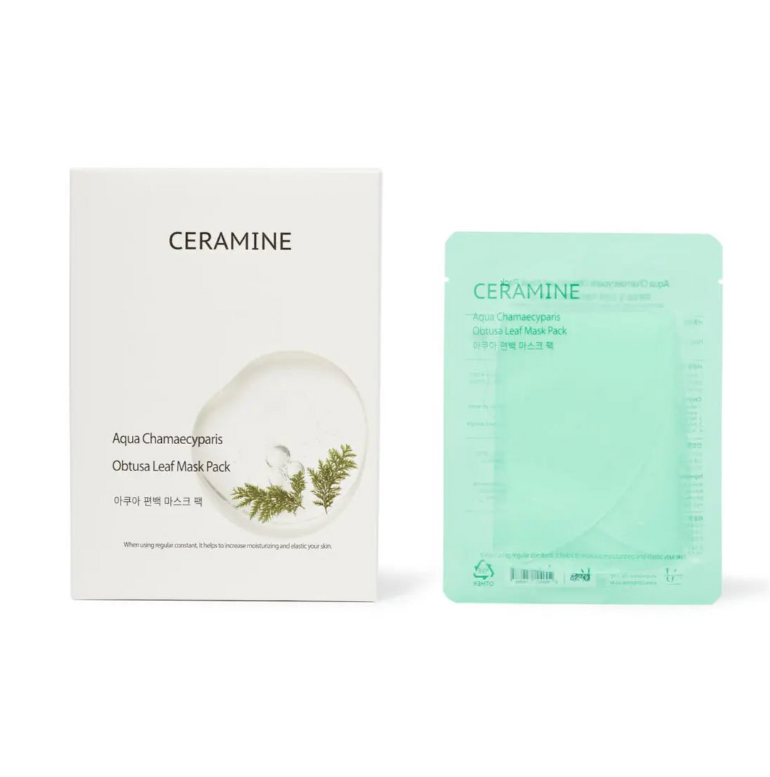 Aqua Chamaecyparis Obtusa Leaf Mask