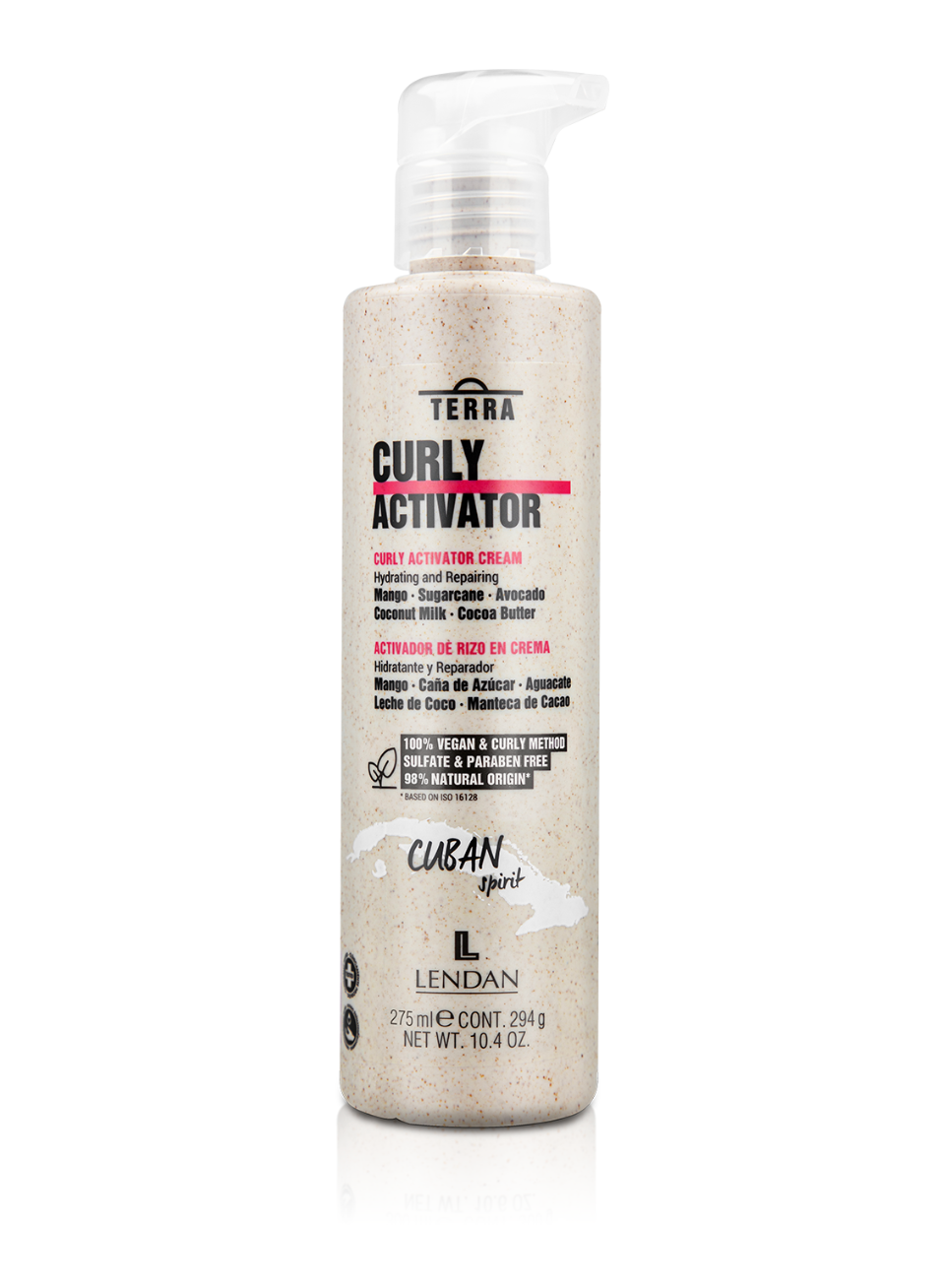 Lendan Terra Curly Activador Rizos En Crema 275 ml 100% Vegano Método Curly