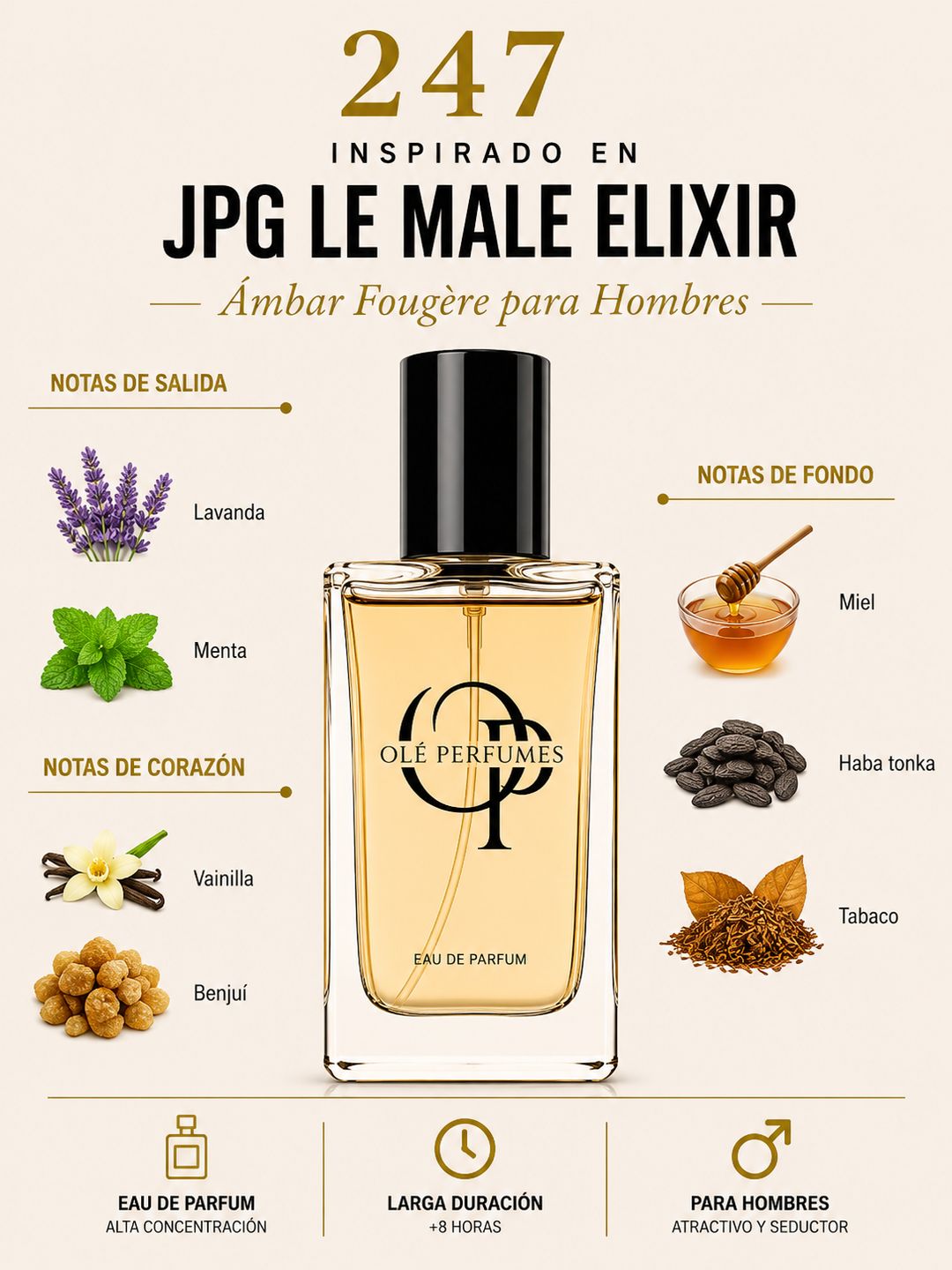 247  INSPIRADO EN JPG LE MALE ELIXIR
