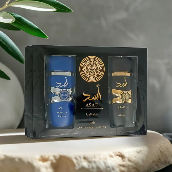 Pack Asad Edición 5º Aniversario - Asad &amp; Asad Zanzibar (2x100 ml) | Lattafa