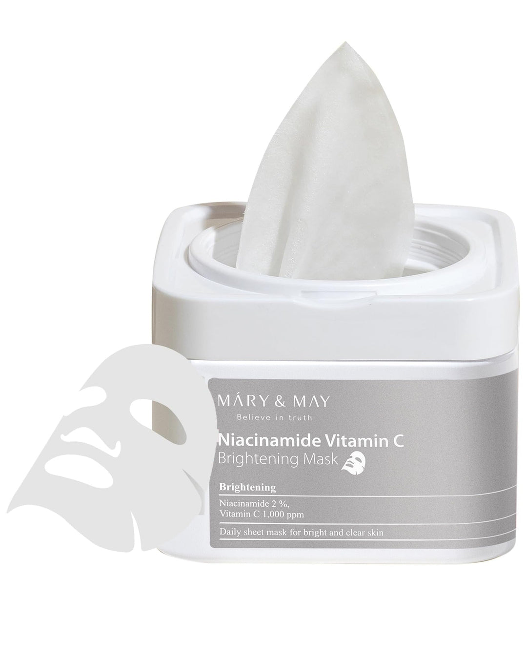 Mary&amp;May - Niacinamide Vitamin C Brightening Mask - Brightening Face Mask Set - 30pcs., Brightening