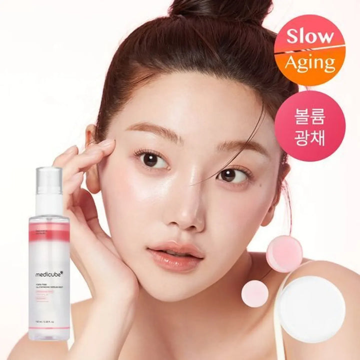 Medicube – PDRN Pink Glutathione Serum Mist | Bruma Iluminadora &amp; Reparadora · Antioxidante 100ml