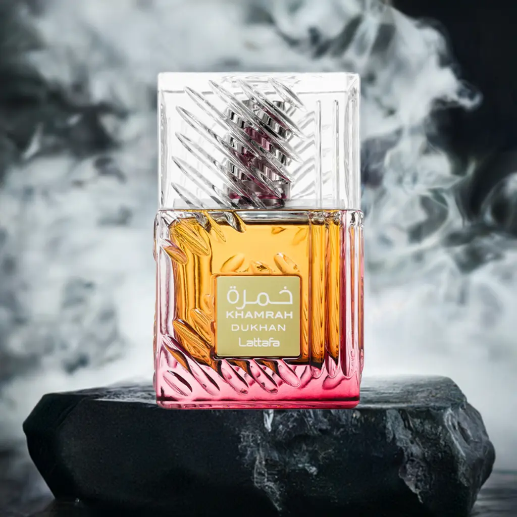 Khamrah Dukhan Lattafa - Aroma especiado, ahumado y oriental