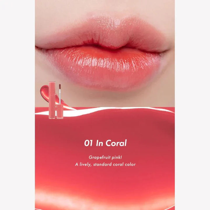 Rom&amp;Nd Dewy-Full Water Tint Lip Tint 01 In Coral 5g