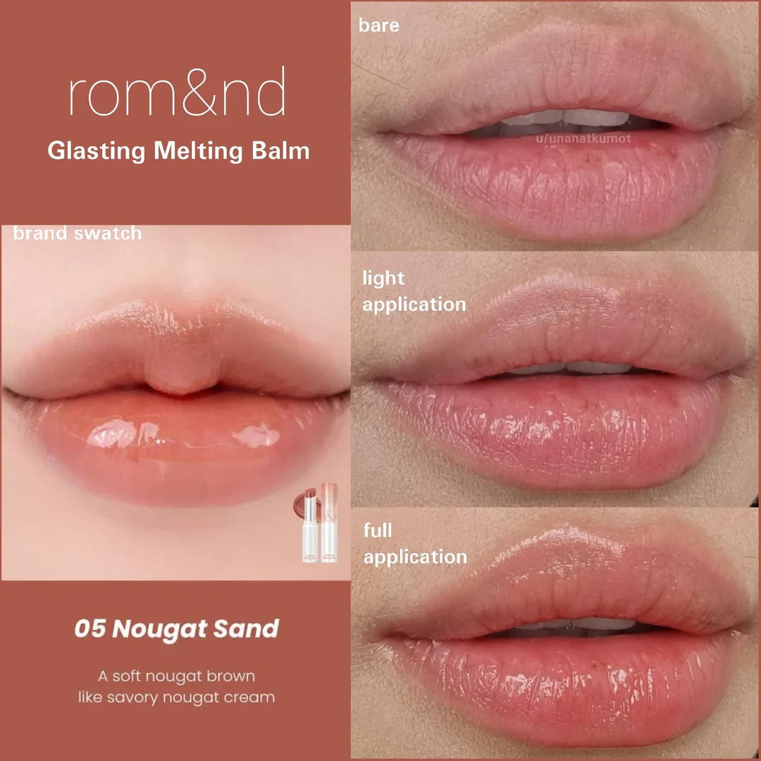 Rom&amp;Nd Glasting Melting Balm Glossy Lip Balm 05 Nougat Sand 3.5g