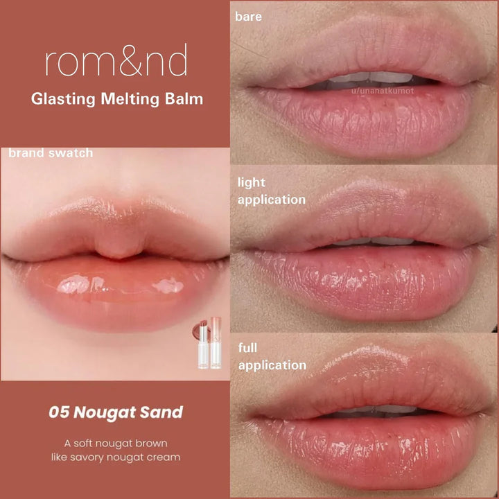 Rom&amp;Nd Glasting Melting Balm Glossy Lip Balm 05 Nougat Sand 3.5g