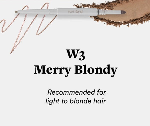 Rom&amp;Nd Han All Sharp Brow W3. Meery Blondy - 0.24 G Warm Blonde