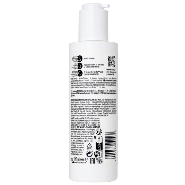 Schwarzkopf - Sellador Renovador BC Bonacure Clean Performance R-TWO Renewal Sealer 145 ml