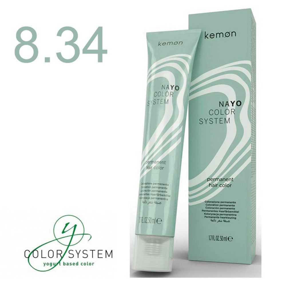 Kemon - Tinte Nayo Dorado Cobrizo 8.34 Rubio Claro 50 ml