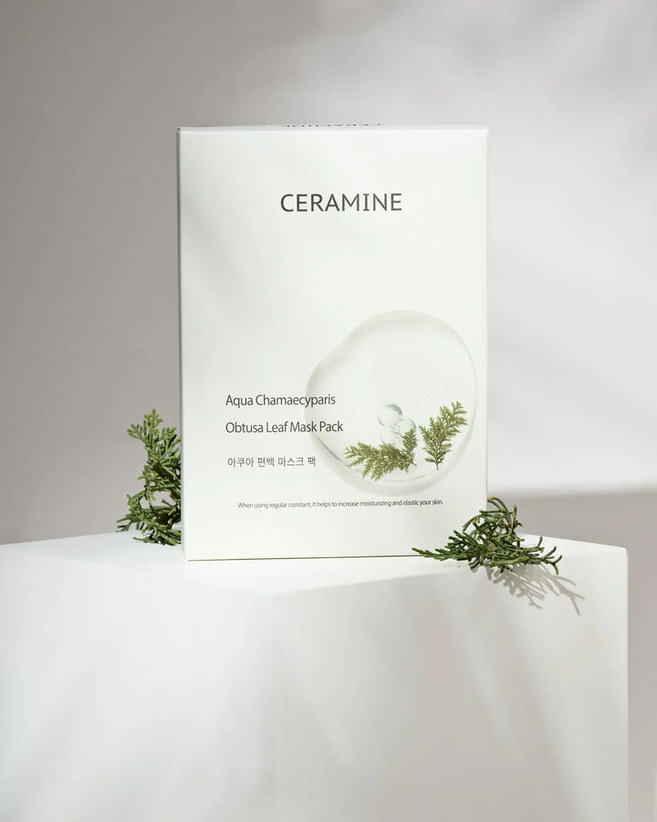 Aqua Chamaecyparis Obtusa Leaf Mask pack(10 unidades)