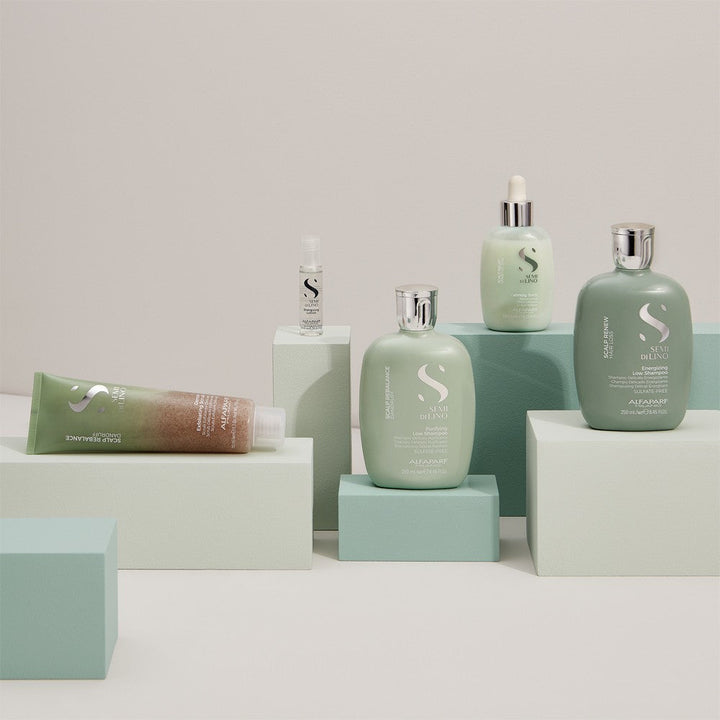 Alfaparf - Ampollas Anticaída Semi di Lino Scalp Renew Energizing Lotion 12 x 10 ml