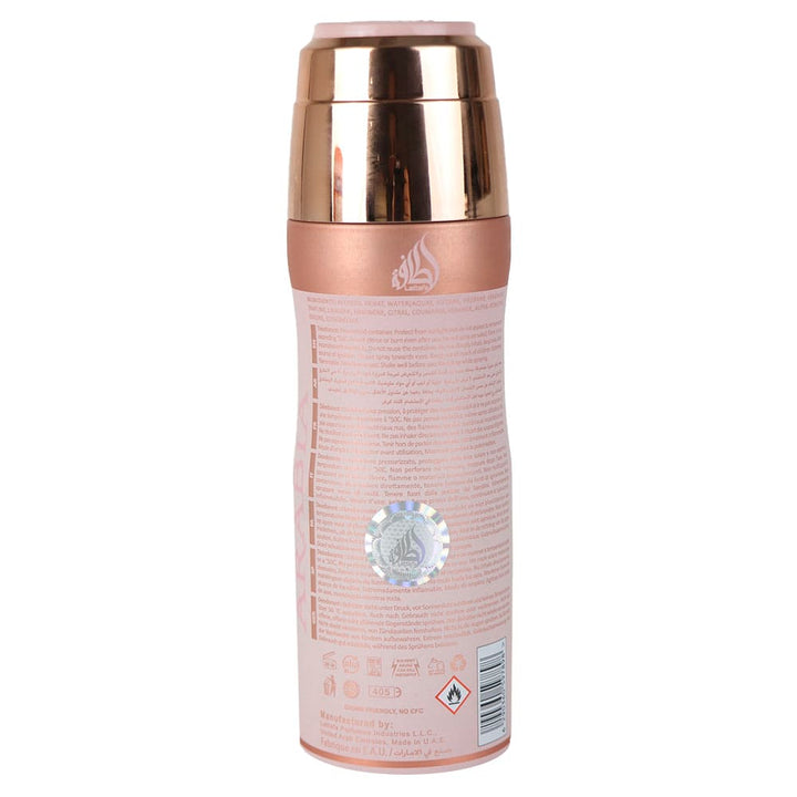 Lattafa Ameerat Al Arab Prive Rose Perfumed Desodorante 200 ml Asdaaf