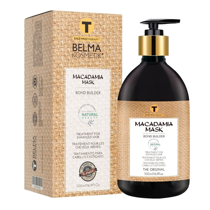 Belma kosmetik-Macadamia Home Care Kit 500+500 ml-Box de mantenimiento para casa + Regalo Reset Spray 100