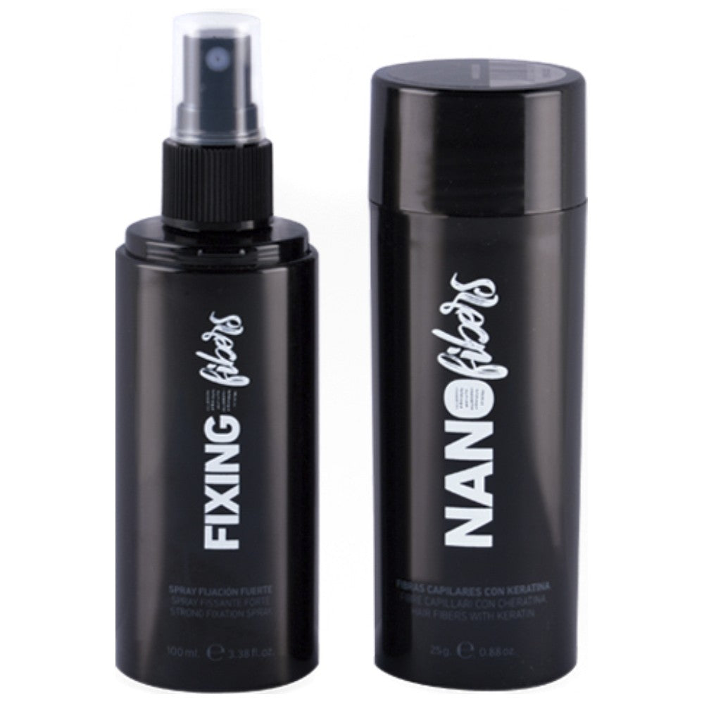 Bifull - Nano Fibras Capilares con Spray de Fijación Fuerte Color Marrón Claro 100 ml + 25 g - BFEXT43307