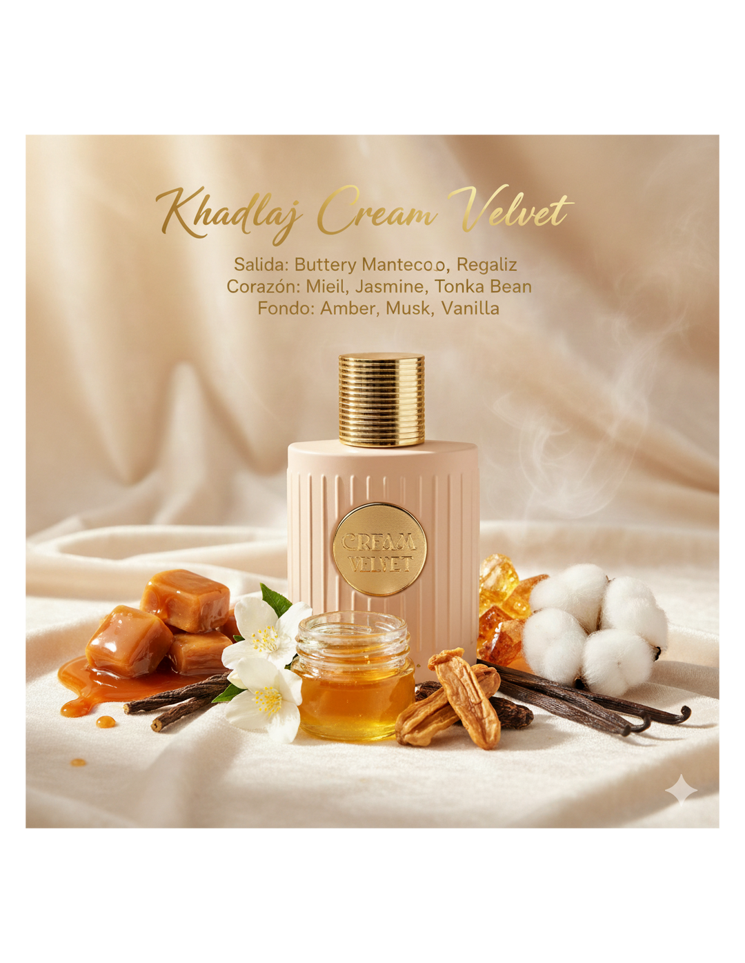 Khadlaj Cream Velvet Extrait De Parfum 100ml - Long-Lasting Amber Gourmand