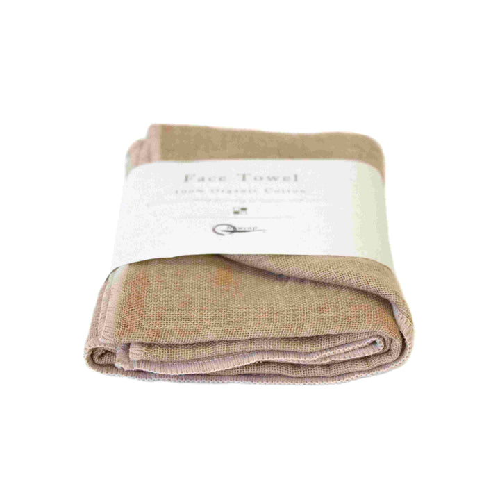 Toallas faciales de alta absorción - Orgánicas: Marrón / 35cmx35cm