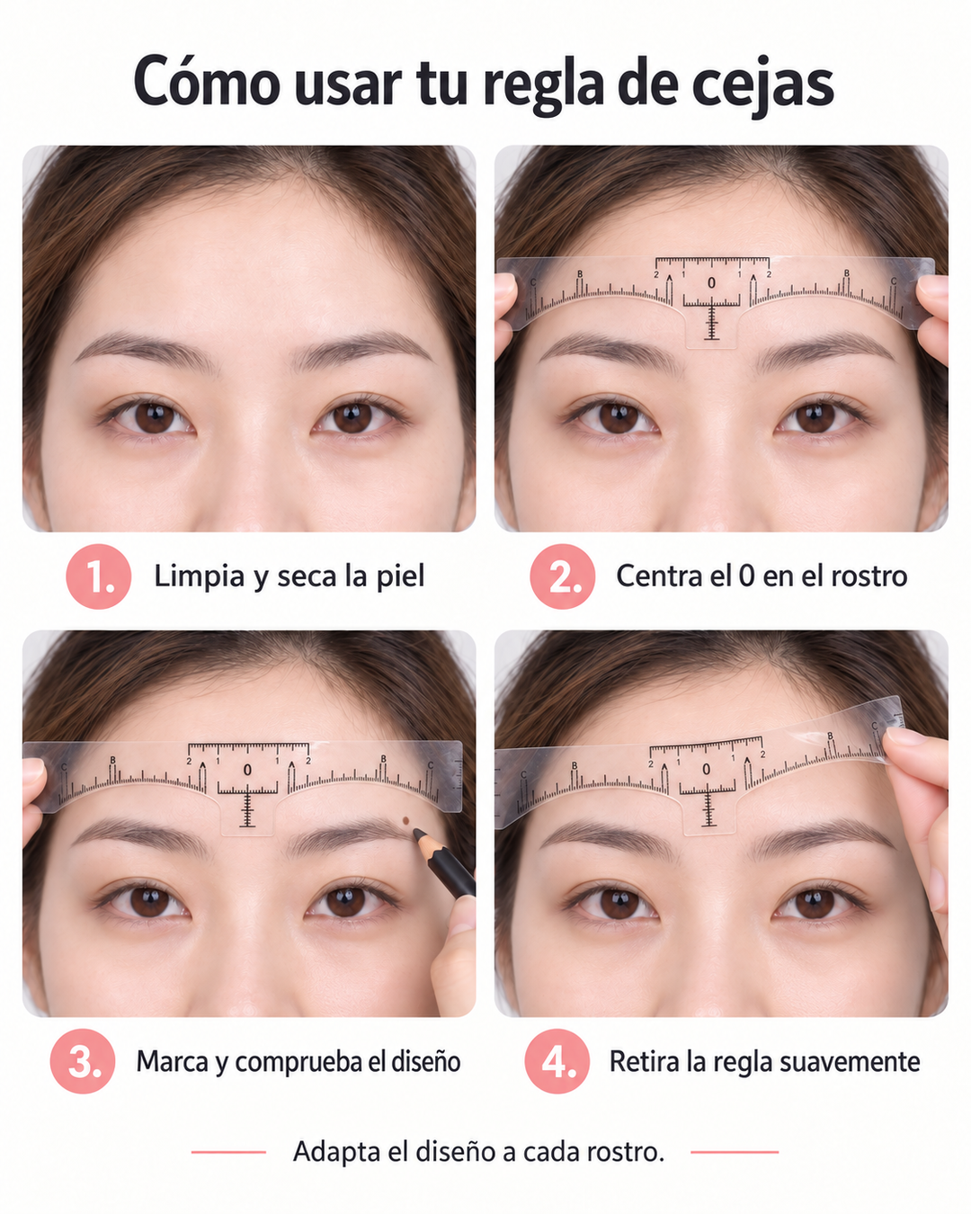 Reglas para diseño de cejas – Pack de 10 unidades