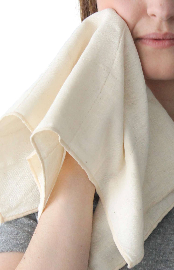 Toallas faciales de alta absorción - Orgánicas: Marrón / 35cmx35cm