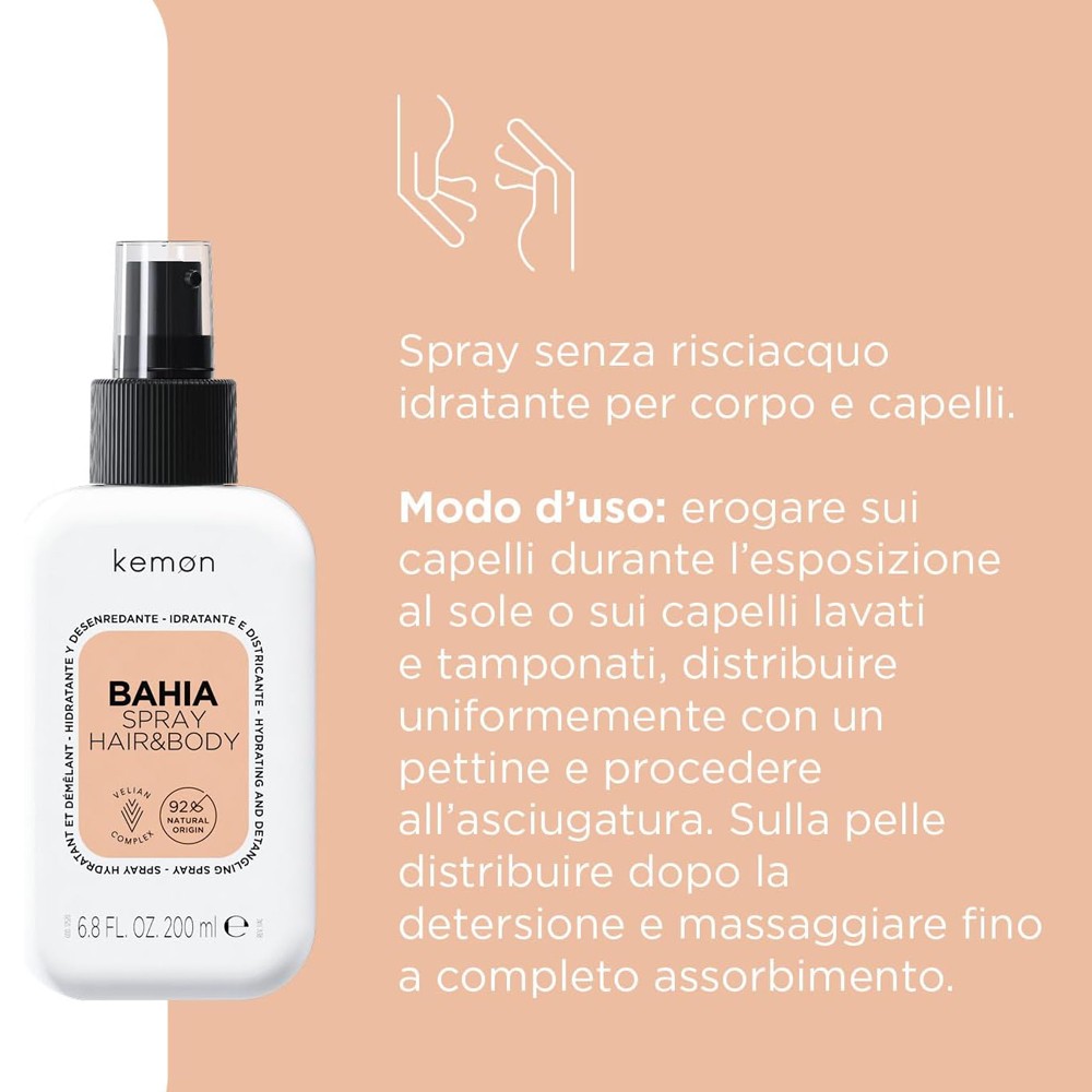 Kemon - Spray Solar Hair Care Bahia Hair &amp; Body 200 ml