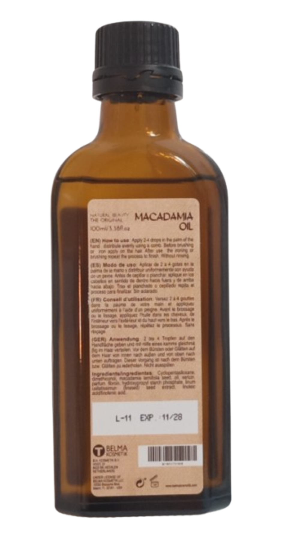 Belma kosmetik- Macadámia oil - aceite de macádamia-Serum 50 ml