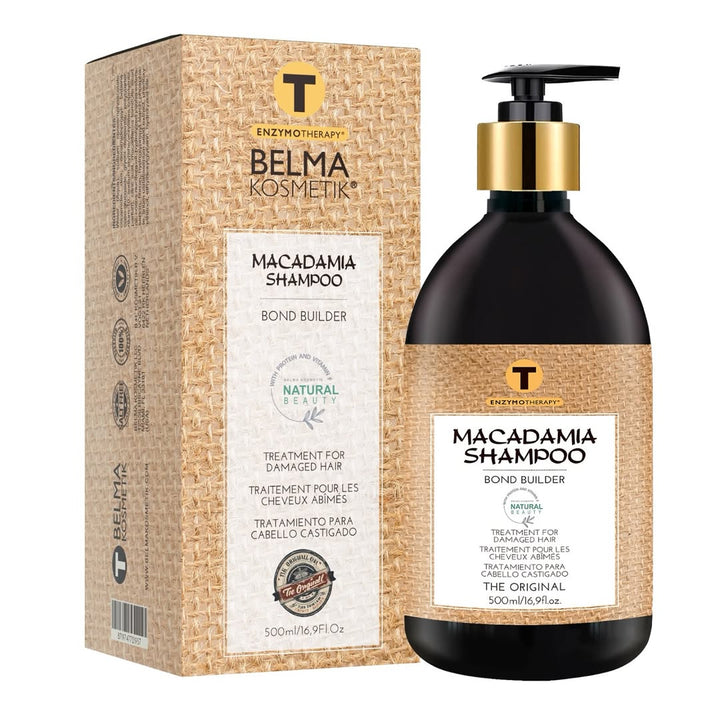Belma kosmetik-Macadamia Home Care Kit 500+500 ml-Box de mantenimiento para casa + Regalo Reset Spray 100
