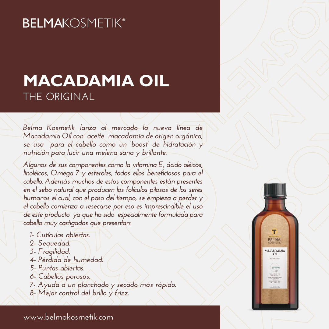 Belma kosmetik- Macadámia oil - aceite de macádamia-Serum 50 ml