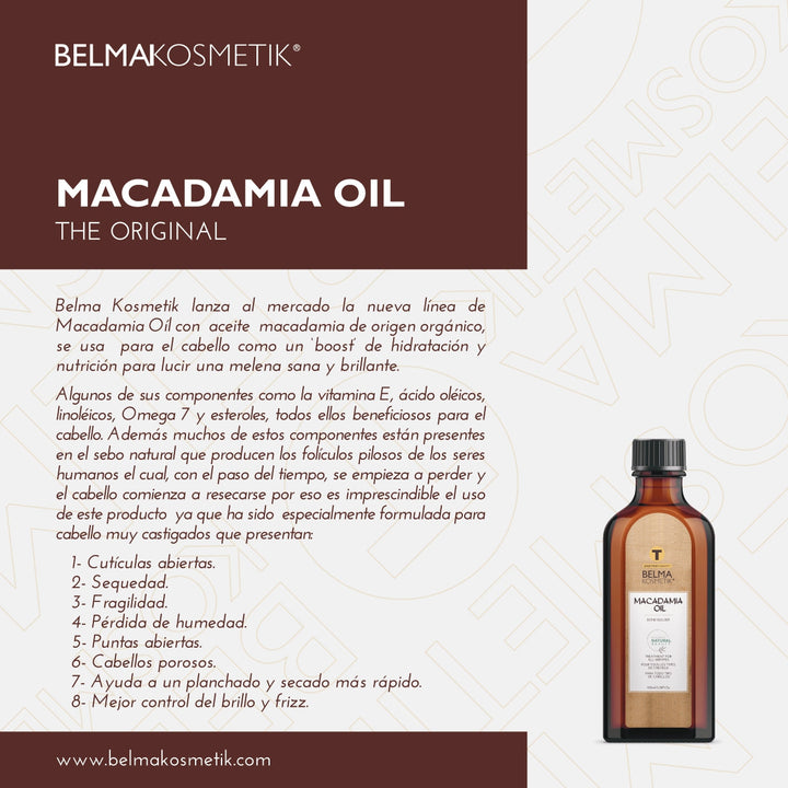 Belma kosmetik- Macadámia oil - aceite de macádamia-Serum 50 ml