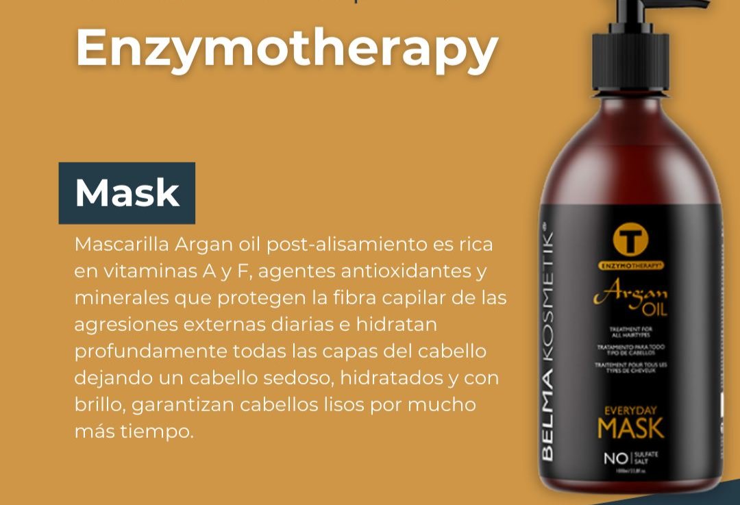 Belma kosmetik-Kit de mantenimiento de argán x 3-Todo tipo de cabellos.