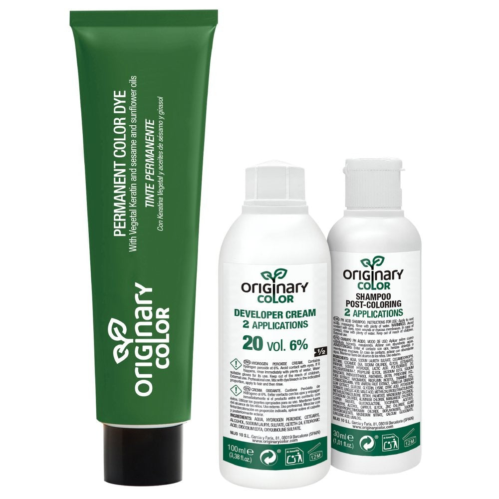 Originary Color - Kit de Coloración Profesional Permanente Color 9-0 Rubio Extra Claro