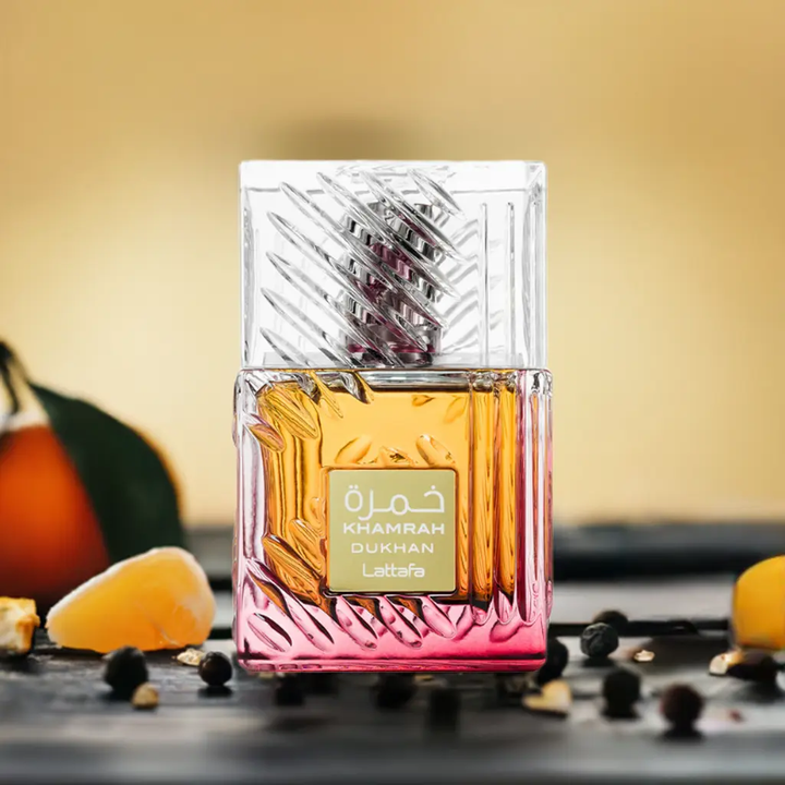 Khamrah Dukhan Lattafa - Aroma especiado, ahumado y oriental