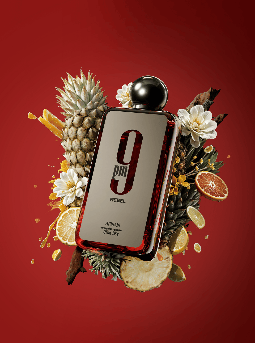Afnan - 9PM REBEL - 100ml - Eau de Parfum - Unisex - Amantes de la ,madera y cedro y vainilla