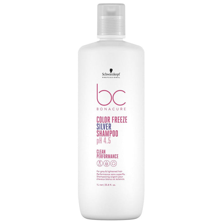 Schwarzkopf - Champú Especial Canas ph 4.5 BC Bonacure Clean Color Freeze Silver 1000 ml