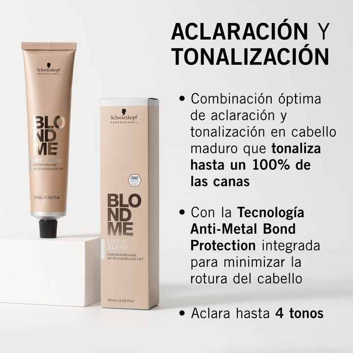 Schwarzkopf - Crema Aclarante y Tonalizante BlondMe LB-Ice Irisé 60 ml