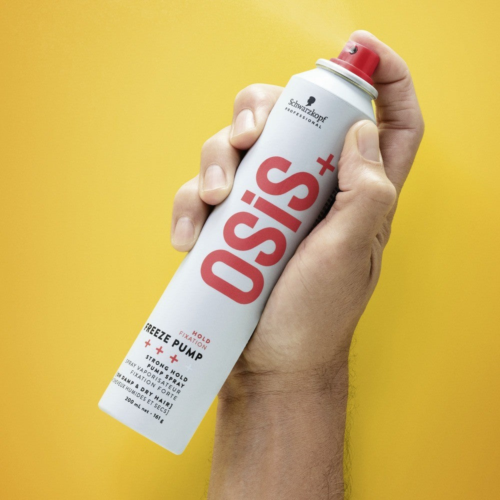 Schwarzkopf - Laca de Fijación Fuerte Sin Aerosol OSiS+ Freeze Pump 200 ml