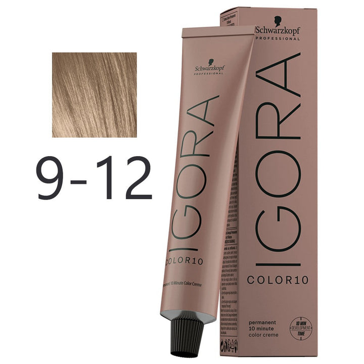 Schwarzkopf - Tinte Igora Color10 9-12 Rubio Muy Claro Ceniza Humo 60 ml