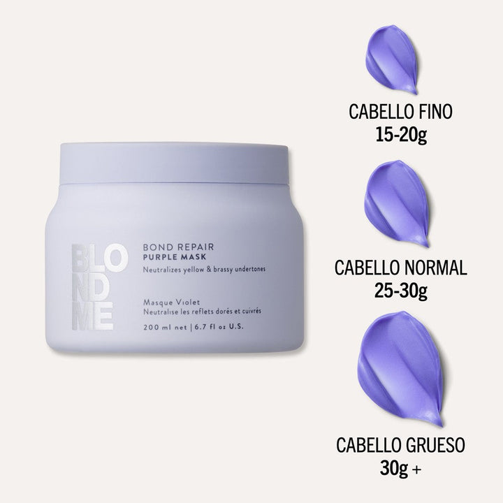 Schwarzkopf - Tratamiento Morado BlondMe Bond Repair Purple Mask 200 ml
