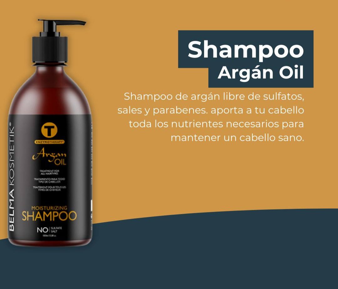 Belma kosmetik-Kit de mantenimiento de argán x 3-Todo tipo de cabellos.