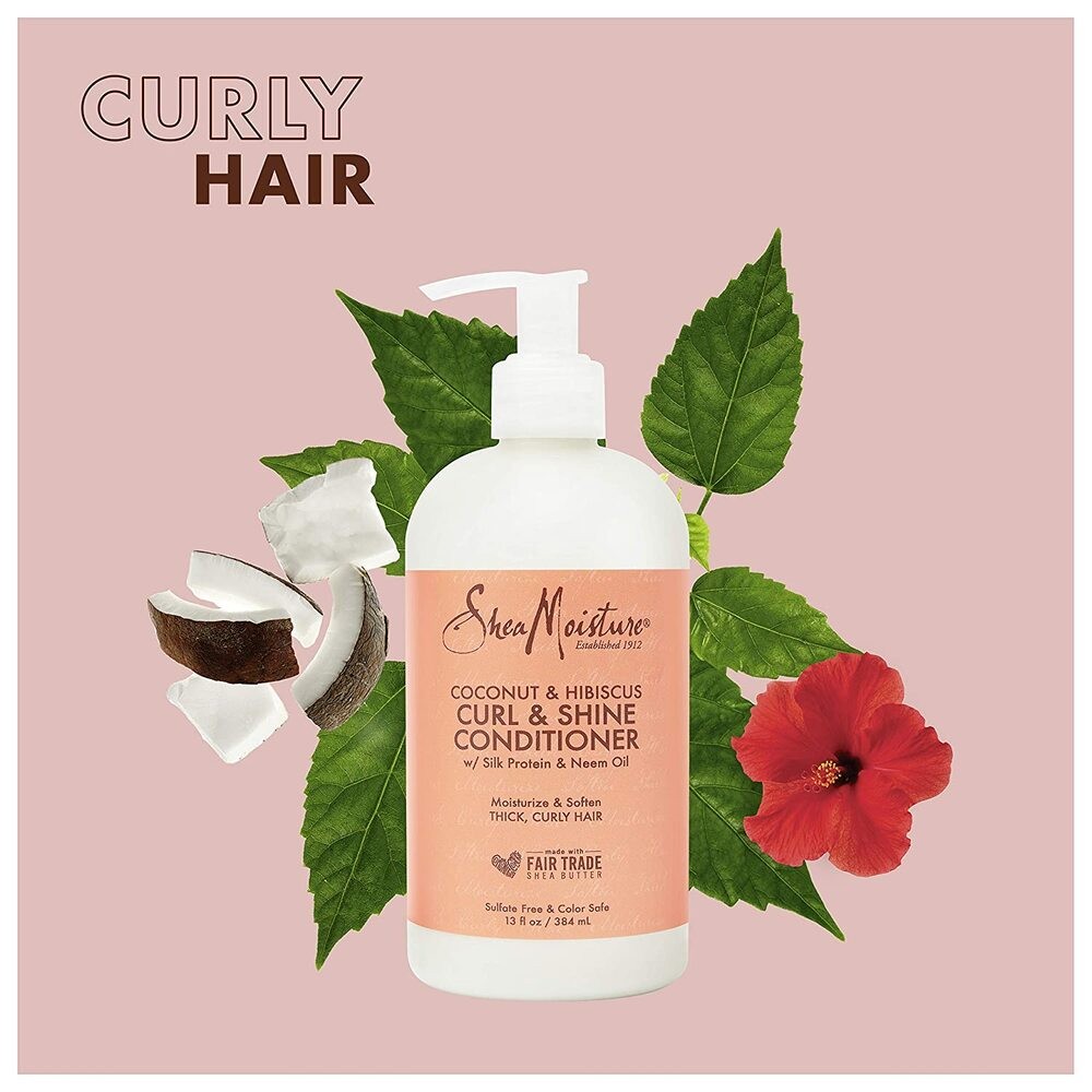 Shea Moisture - Acondicionador Coconut &amp; Hibiscus Curl &amp; Shine 384 ml