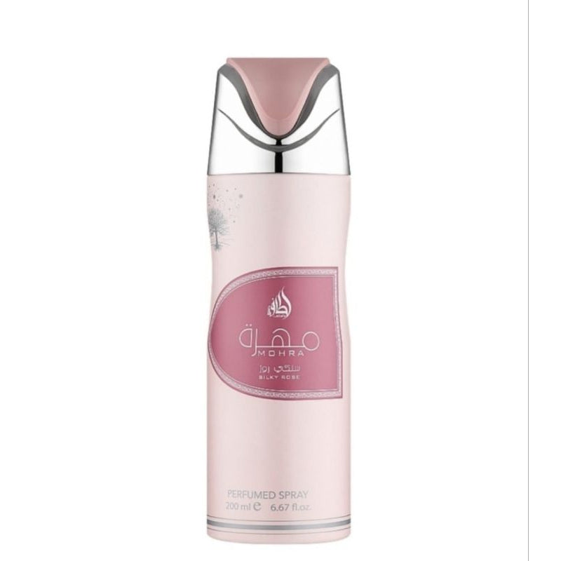 Lattafa Mohra Silky Rose feminino desodorante spray 200ml