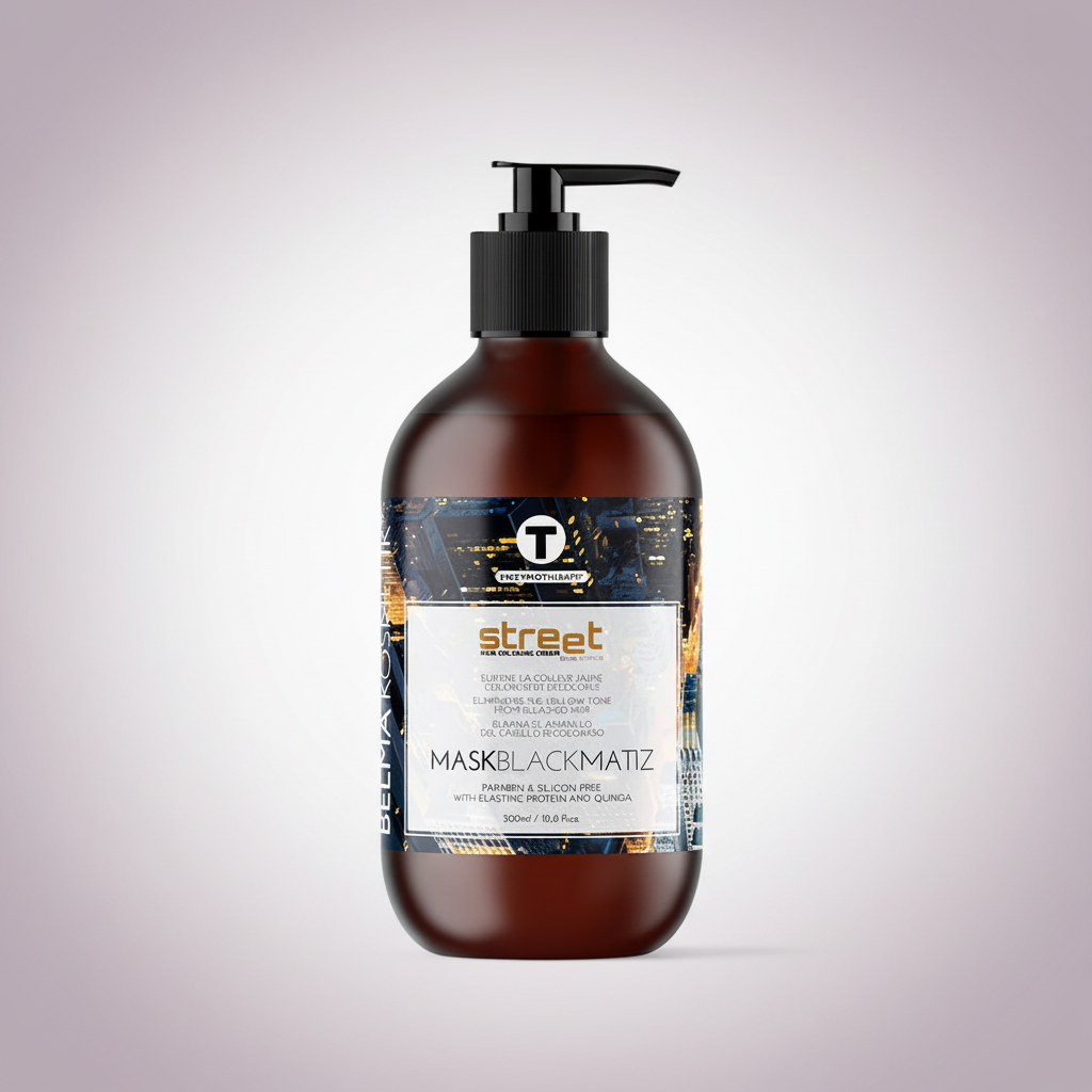 Belma kosmetik- Mascarilla matizadora Black matiz,consigue tonos metalizados, plateados y grises