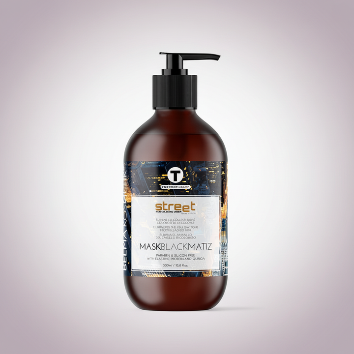 Belma kosmetik- Mascarilla matizadora Black matiz,consigue tonos metalizados, plateados y grises